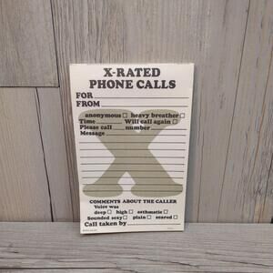 X-Rated Phone Calls Notepad - Vintage Fun